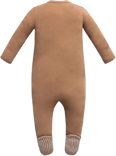 Miniatura 2 de Owlivia Pijama de bambú para bebé y niña, con cremallera frontal antideslizante