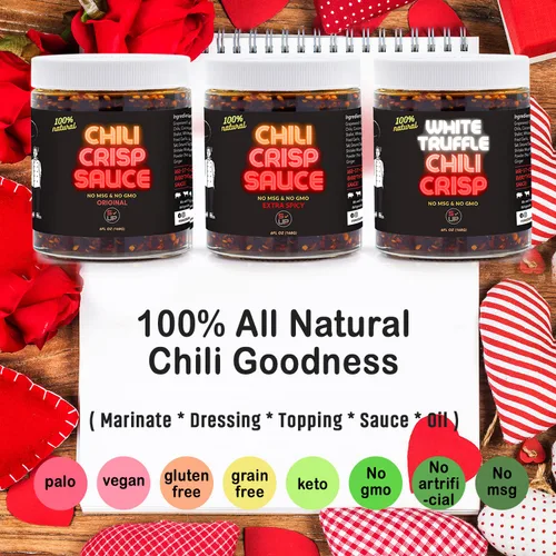 Miniatura 3 de SAUCE UP Original Chili Crisp Sauce – Paquete de 2 (6 onzas cada uno) Aceite de chile Umami audaz, sabroso y crujiente Más de 13 superalimentos
