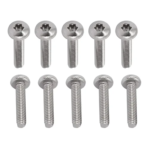 Miniatura 65 de DTGN Tornillos Torx de cabeza plana M1.0.236x0.118 in (DXL), paquete de 20, buenos para maquinaria, sujetadores de seguridad Torx de acero