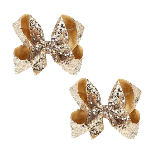 Miniatura 5 de 2 pinzas para el cabello para niñas, mujeres y adolescentes, pinzas de pelo de cocodrilo hechas a mano de 6 pulgadas con lentejuelas grandes