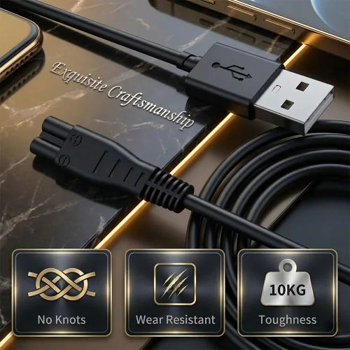 Miniatura 5 de Cargador de repuesto para recortadora Meridian, cable de carga de 5 V, cable de alimentación de aseo compatible con Meridian Electric Shaver