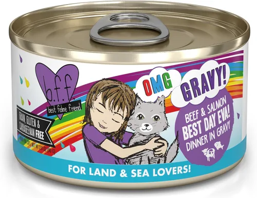 Miniatura 14 de Weruva B.F.F. OMG - Best Feline Friend Oh My Gravy!, Chicken Cloud 9 con pollo en salsa, lata de 2.8 onzas (paquete de 12)
