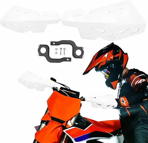 Miniatura 11 de Paramanos universal de 7/8" 22mm y 1 1/8" 28mm para manillar de nylon, para moto de cross, motocross, ATV, para SX SXF EXC XCW - Negro