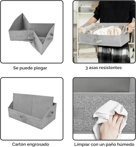 Miniatura 6 de GRANNY SAYS Organizadores y almacenamiento de armario, contenedores de almacenamiento trapezoidales, gris, contenedor de juguetes para perros, Gris