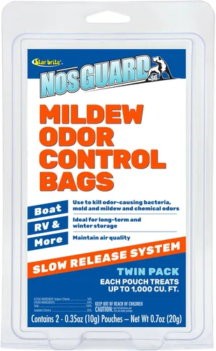 STAR BRITE NosGUARD SG - Bolsas de control de olores SG (paquete doble) Sistema de liberación lenta, mata bacterias que causan olores, moho y