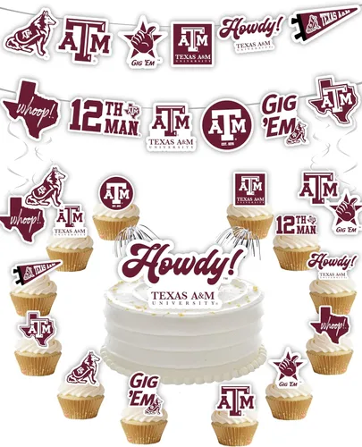 Miniatura 22 de Suministros de fiesta de la Universidad de Alabama para fútbol de Bama, regalo de cumpleaños Roll Tide, pancarta de fiesta de graduación de UA