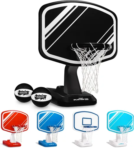 GoSports Splash Hoop PRO - Elige tu color - Juego de baloncesto para piscina; incluye una canasta de baloncesto para agua para colocar junto a la