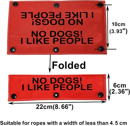Miniatura 2 de Divertida funda para correa para perro, No Dogs!I Like People, funda de alerta, regalo de cumpleaños para mascotas (I Like People-Sleeve)