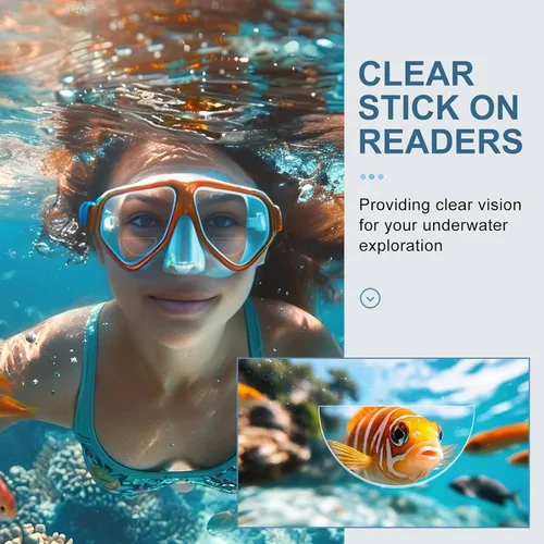 Miniatura 5 de OKH Paquete de 3 lentes de lectura adhesivos, lentes bifocales de aumento adhesivo para lentes de sol, gafas de seguridad, no necesita agua