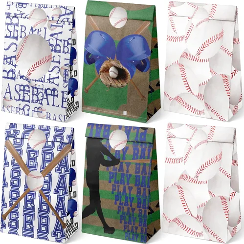Miniatura 7 de Bolsas de regalo de fiesta de avión de combate Outego – 24 piezas de bolsas de regalo estilo avión de combate con 2 diseños, bolsas de papel