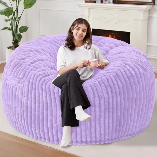 Miniatura 24 de Homguava Puf de 3 pies, puf grande de 3 pies, puf grande de 3 pies, puf grande para adultos con relleno de espuma viscoelástica, cómodos puf suave