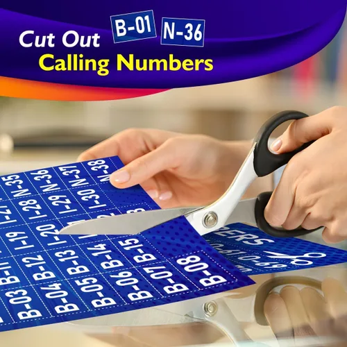 Miniatura 4 de Juego de bingo EXTRIC, juego de bingo para adultos y niños, set de bingo incluye rotuladores de bingo, tarjetas de bingo y números para llamar.
