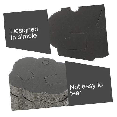 Miniatura 7 de WOONEKY Clip para el cabello Tarjetas de visualización 100 unids papel joyería tarjetas agujeros para pantalla horquilla titular