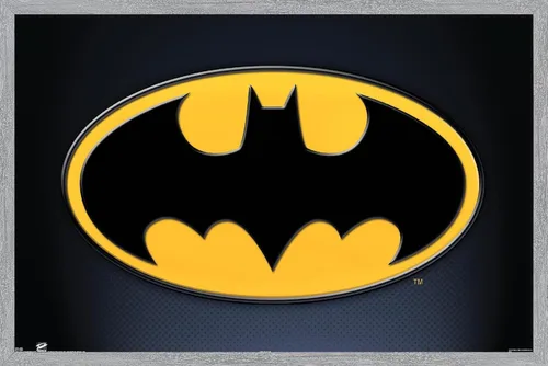 Miniatura 20 de Trends International DC Comics - Póster de pared de Batman con símbolos, 14.725 x 22.375 pulgadas, versión enmarcada de madera de granero