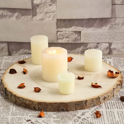 Miniatura 2 de Paquete de 6 rebanadas redondas de madera rústica de 7 a 8 pulgadas, sin terminar, ideal para bodas, centros de mesa y manualidades