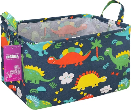 Miniatura 33 de Cesta de Almacenamiento Rectangular Organizador de Tela para Juguetes, Libros, Ropa, Regalos, Mascotas - Perfecto para Hogar, Oficina, Guardería