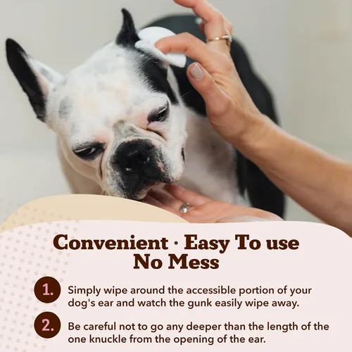 Miniatura 7 de Toallitas para Orejas de Perro Naturales (50 Unidades) Limpiador Higiénico para Orejas de Perro Infundido con Aceites Esenciales, Reduce el Olor