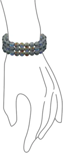 Miniatura 46 de Bling Jewelry Juego de 3 pulseras elásticas unisex apilables con cuentas redondas de 0.315 pulgadas para mujeres, adolescentes y hombres, multihebra