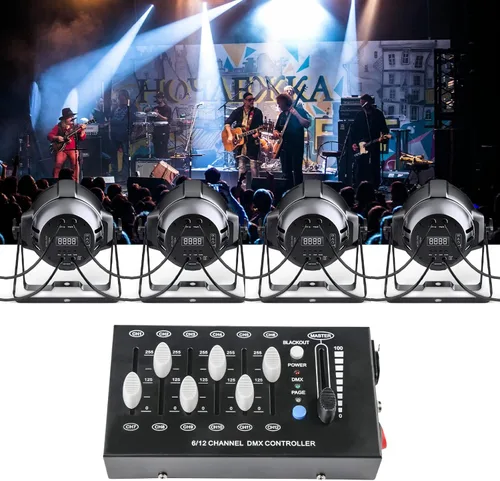 Miniatura 2 de MAD OWL Controlador de atenuación DMX de 12 canales, controlador de iluminación mini DJ, atenuador de protocolo de señal DMX512 adecuado