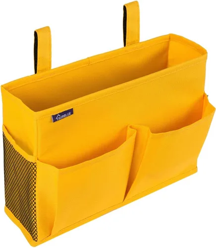 Miniatura 22 de Surblue Caddy Organizador colgante, Bolsa de almacenamiento para cabecera para literas y camas de hospital, Azul Turquesa, L R-Teal