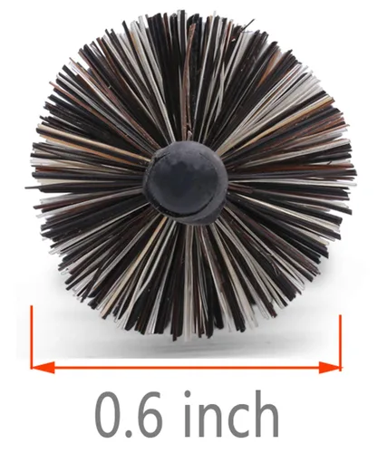 Miniatura 3 de PERFEHAIR Cepillo redondo de cerdas de jabalí para cabello corto, cepillo de barril redondo pequeño para secado con soplado, diámetro de 0.6 pulgadas