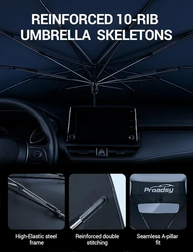 Miniatura 58 de Proadsy Parasol plegable para parabrisas delantero 2026, ajuste personalizado, accesorios para CRV SUV LX EX EX-L EX-L Navi Touring 2017-2022