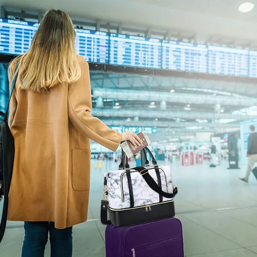 Miniatura 27 de CAMTOP - Bolsa de viaje de fin de semana para mujer, bolsa de lona con espacio para laptop de15.6 pulgadas