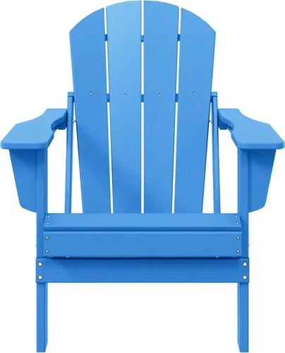 Miniatura 34 de WestinTrends Malibu HDPE - Silla plegable Adirondack de polietileno para exteriores, color negro