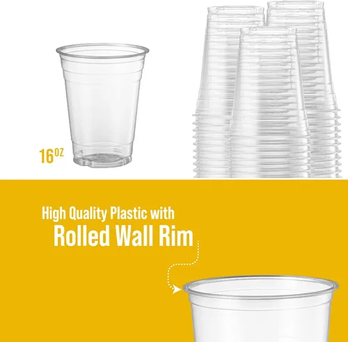 Miniatura 5 de Vasos de PET transparentes con tapas de cúpula y pajitas para café helado, batido, bebidas frías, tazas de granizado, batidos, batidos, helado