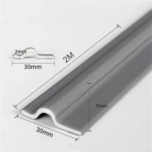 Miniatura 7 de Tira de sellado autoadhesiva para huecos de ventanas de 80 pulgadas, tira de sellado de puertas resistente al viento e insonorizada, cinta de Blanco