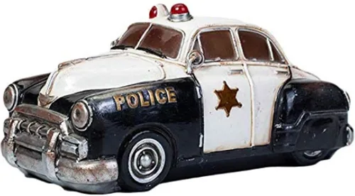 Miniatura 5 de Colias Wing Decoración para el hogar Retro Policía Coche Moneda Banco Ahorro de Dinero Alcancía