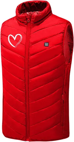 Miniatura 4 de zcgoxvn Chaleco térmico para hombre, chaleco de trabajo de calefacción recargable, chaquetas de calentamiento de invierno cálido Samrt carga USB