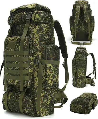 Miniatura 12 de King'sGuard 70L Camping Hiking Backpack for Men Women Large Military Tactical Backpack Molle Rucksack Backpack for Outdoor Caqui