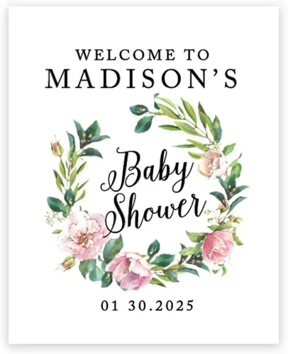 Miniatura 16 de Andaz Little Cutie - Decoración de baby shower, 16 x 20 pulgadas, letrero de bienvenida personalizado, letrero de caballete personalizado para libro