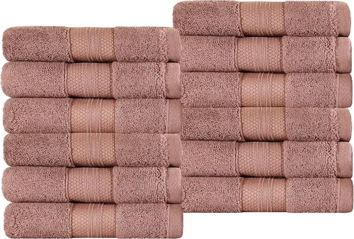 Miniatura 102 de Superior Juego de toallas de algodón turco de 9 piezas, 3 toallas de baño, 3 manos, 3 toallas faciales para el hogar, artículos esenciales de baño