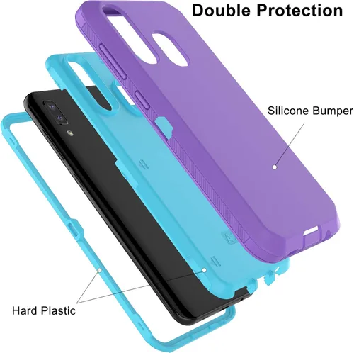 Miniatura 2 de Funda híbrida para Samsung Galaxy A30, A50, a prueba de golpes, de plástico duro y absorción de golpes, de goma, para Samsung Galaxy A30, A50S