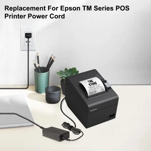 Miniatura 3 de HKY Adaptador de CA de 24 V para impresora Epson TM Series POS TM-T20III TM-U220B TMU220B M188B TM-T88V TM-T88VI TM-T88II TMT88V T88III 325 TM-U325D