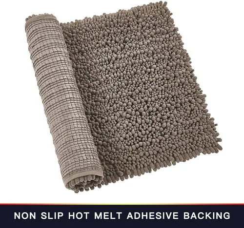 Miniatura 35 de Walensee Alfombra de baño antideslizante (24x17 pulgadas, rosa polvoriento) absorbente de agua, súper suave, lanuda de felpilla, lavable a máquina