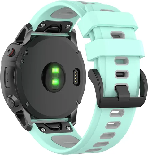 Miniatura 10 de Compatible con Garmin Fenix 6X Sapphire Band para mujeres y hombres, bandas de repuesto de silicona Quickfit de 0.86 pulgadas (1.024 in), correas
