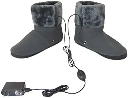 ObboMed MF-2305L - Calentador de pies con calefacción de fibra de carbono infrarrojo lejano, botas/zapatillas, USB 5V 10W - Apagado automático,