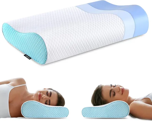 Miniatura 8 de Almohadas de Espuma Viscoelástica Almohada para el Cuello para Dormir, Almohada Cervical Ergonómica Almohada de Cama para Personas que Duermen