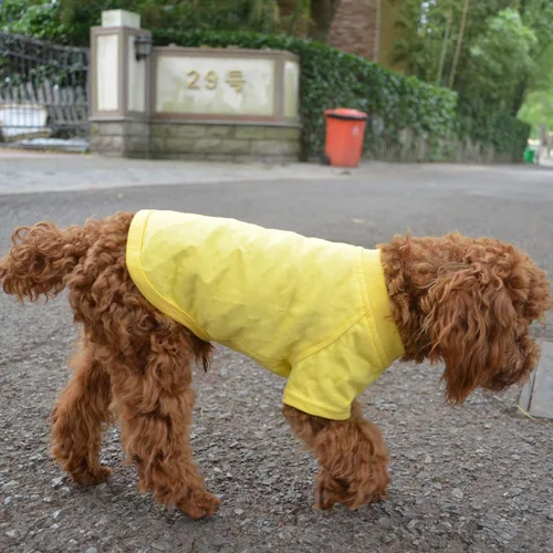 Miniatura 7 de Lovelonglong Ropa para mascotas, disfraces para perros, camiseta básica en blanco para perros medianos y grandes, color amarillo XXL
