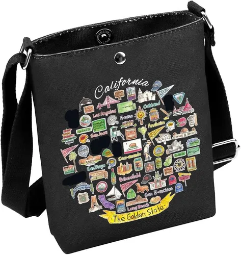 Miniatura 8 de MNIGIU California Tote Bag - Blanco, Mediana, perfecta para viajes, uso diario y almacenamiento de maquillaje