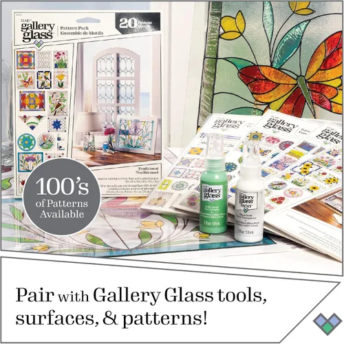 Miniatura 8 de Gallery Glass Límite líquido, negro, 8 onzas líquidas, líder, perfecto para proyectos de pintura de vidrieras de bricolaje, 19701
