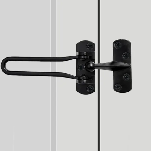 Miniatura 6 de Cerradura de Barra Oscilante Alise, Cerradura de Puerta para Puertas Frontales y Puertas Interiores, Pestillo de Seguridad de Puerta para la Negro