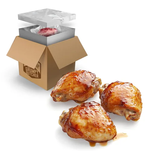 Miniatura 10 de Grumpy Butcher Heritage - Alitas de pollo cocinadas y aptas para microondas, paquete de 2 (20 onzas cada una), con ajo y parmesano de primera