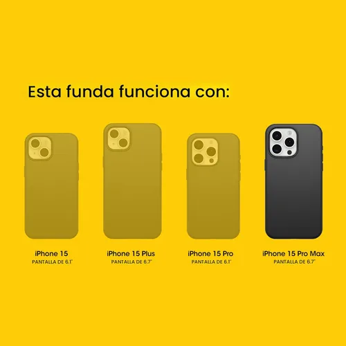 Miniatura 2 de OtterBox Funda transparente para iPhone 15 Pro MAX (solamente) Defender Series XT, lado oscuro (negro/transparente), sin pantalla, resistente, se