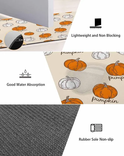 Miniatura 3 de Tapete de baño para bañera, antideslizante, de secado rápido y absorbente, de tierra de diatomeas, para fregadero de cocina, lavable, color naranja