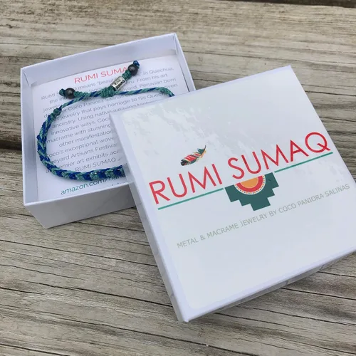 Miniatura 3 de Rumi Sumaq Pulseras de Orgullo y Bandera del País con Atadura de Tirón — Pulseras Macramé Trenzadas a Mano, Nudo de Pescado y Trenzadas Ajustables