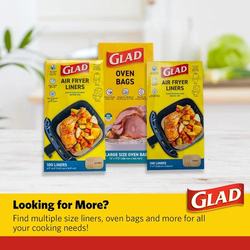 Miniatura 6 de Forros para freidora de aire Glad, antiadherentes y resistentes al calor, material de grado alimenticio, adecuados para freidoras de aire redondas